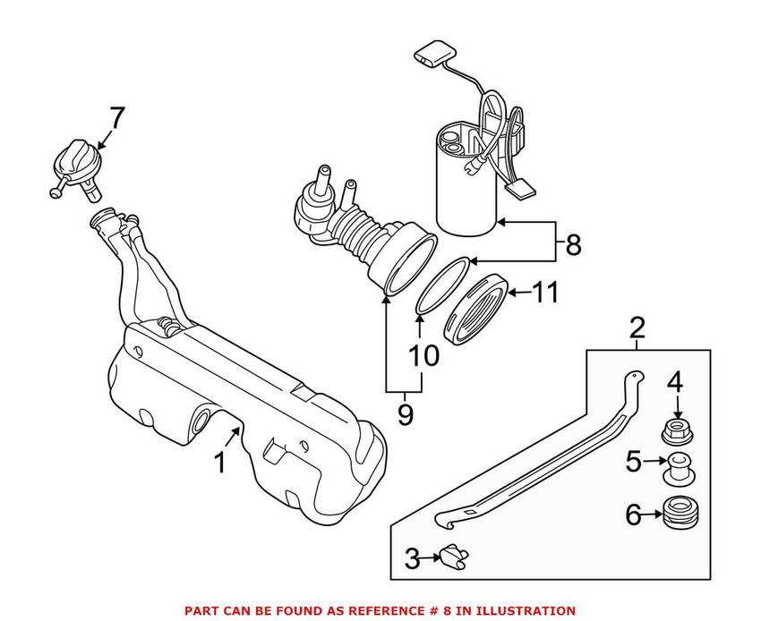 BMW Fuel Pump Assembly 16117198099